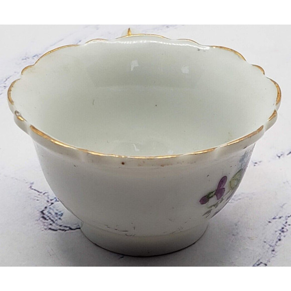 Vintage Miniature Purple Floral Tea Cup and Saucer Set Made in Japan - Picture 5 of 9